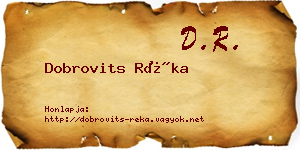 Dobrovits Réka névjegykártya