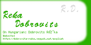 reka dobrovits business card